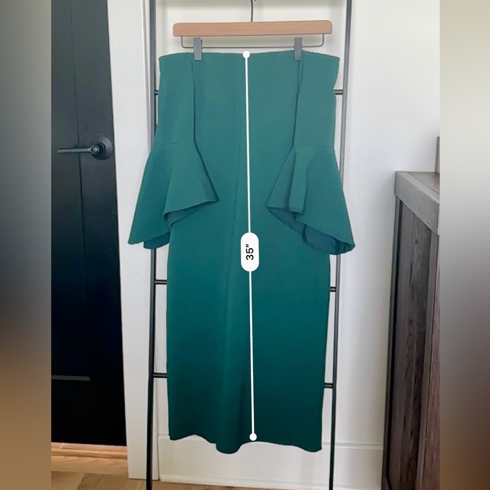 Deep Green Knee-Length Dress